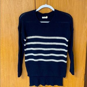 Francesca’s Strip Elbow Patch Sweater